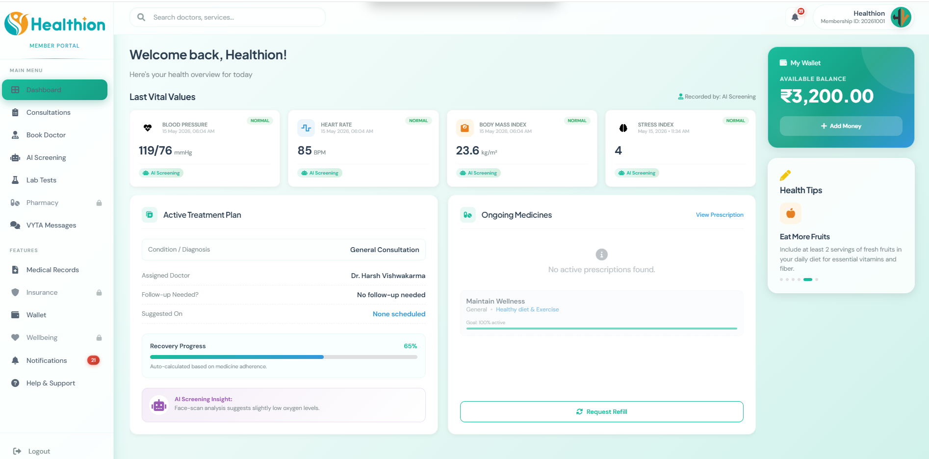 Hospital Lobby Active Dashboard Overlay