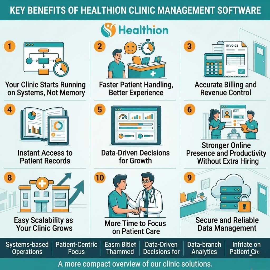 Healthion - Benefits of Clinic management software in India Healthion - Benefits of Clinic management software in India